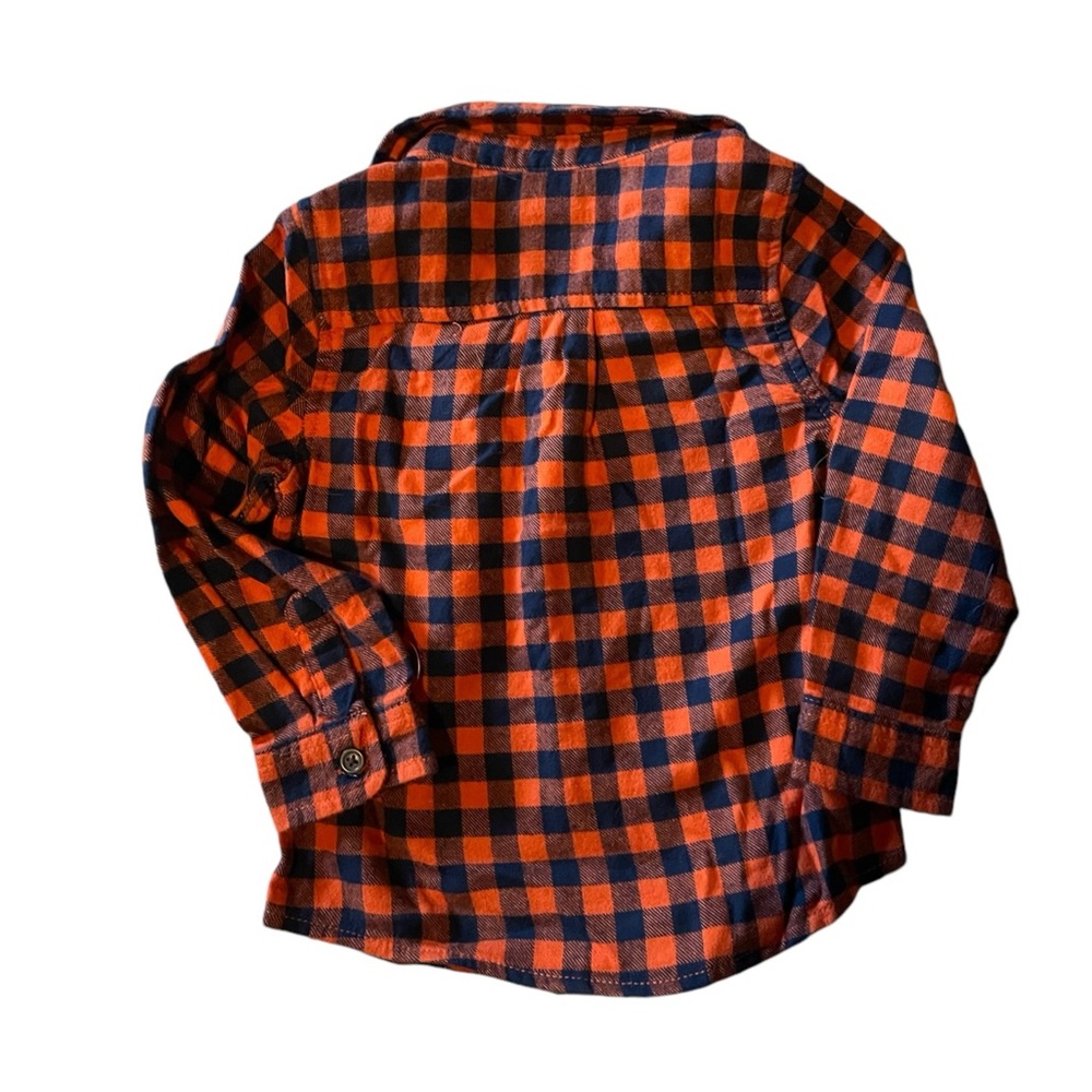 Cat & Jack Toddler Boys’ Long Sleeve Flannel‎ Shirt - Brown, Size 3T - Picture 3 of 3
